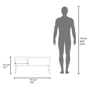 English Elm Lavelle Melamine Wood Coffee Table Compact Modern Design for Living Room Spaces B092P474477