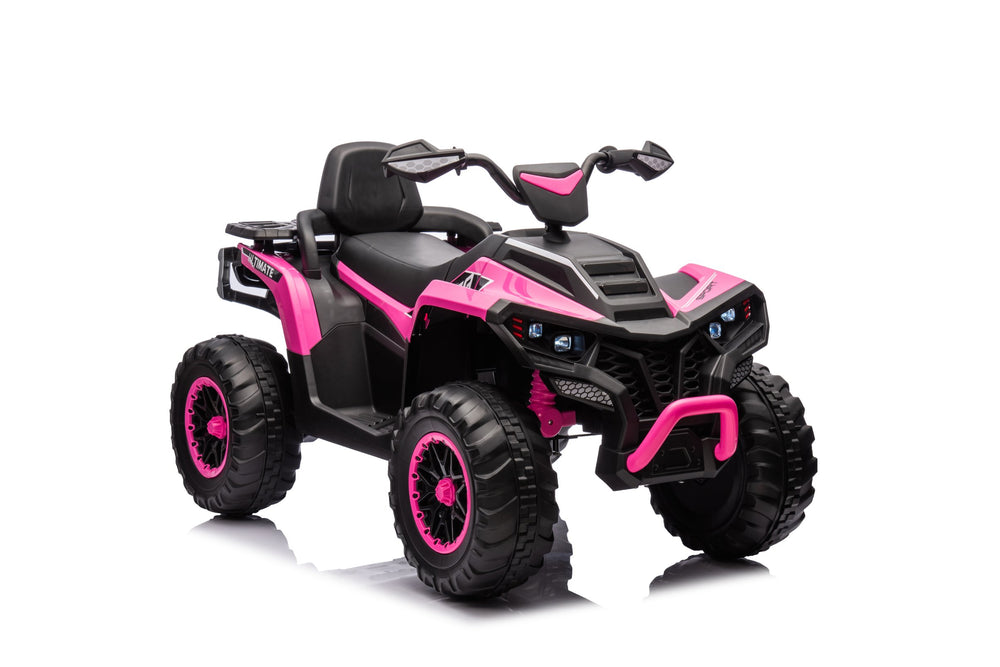 English Elm Kids Electric Atv 24v 4wd Two Passenger Ride on with Eva Tires and Suspension Pink W1620S00002