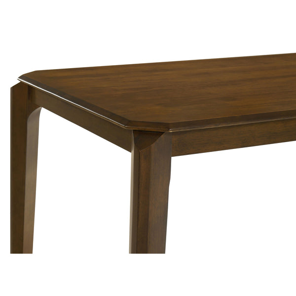 English Elm Warren Rubberwood Rectangular Dining Set Seats Four with Upholstered Chairs Modern B062S01394
