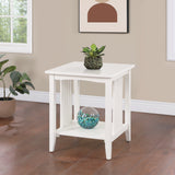 OSP Home Furnishings Sierra Side Table White Finish