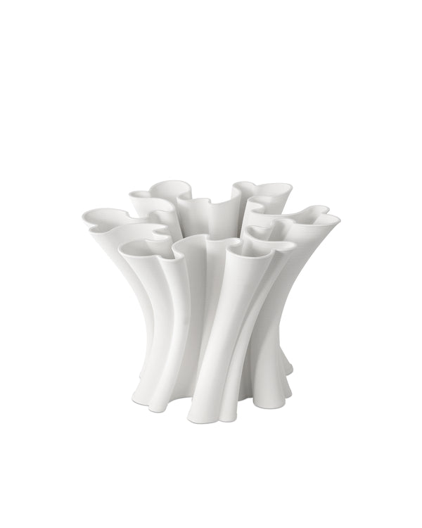 Godet White Vase