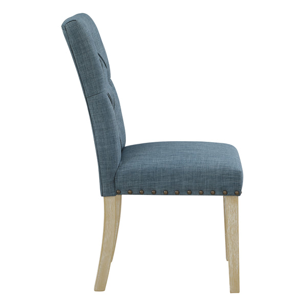 OSP Home Furnishings Preston Dining Chair  - Set of 2 Indigo