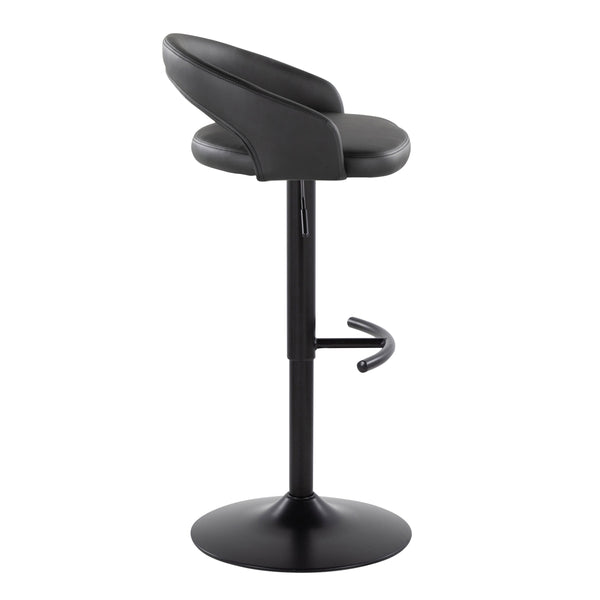English Elm Adjustable Swivel Barstools Set of 3 Faux Leather Metal Counter Height Seating B202S02041