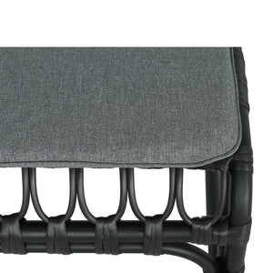 English Elm Christopher Knight Home® - Outdoor Hand-Woven PE Rattan Patio Dining Chairs Set of 2 with Iron Frame 400lb Capacity, No Assembly Required Black+ Gray N762P236169G