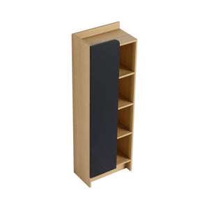 English Elm 16" Slim Wall Mounted Bathroom Cabinet Plywood Open Shelves Scandinavian Storage W3450P440620