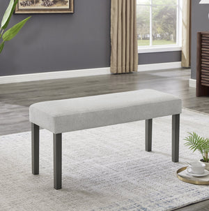 English Elm Luna Upholstered Polyester Bench with Rubberwood Frame for Bedroom or Entryway B2749P413316