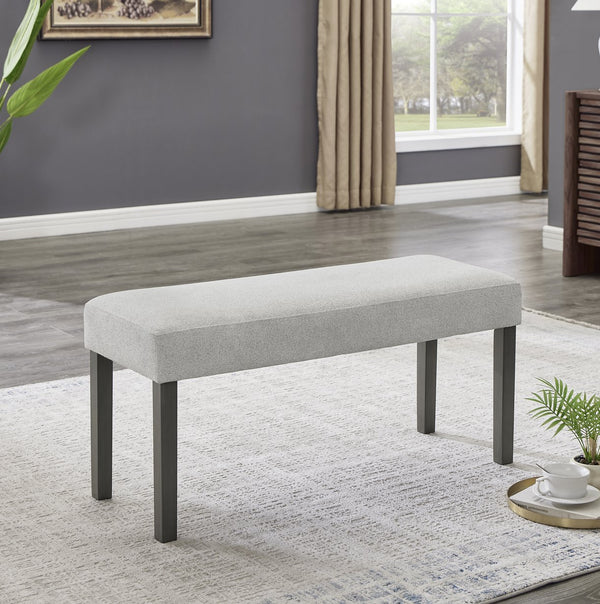 English Elm Luna Upholstered Polyester Bench with Rubberwood Frame for Bedroom or Entryway B2749P413316