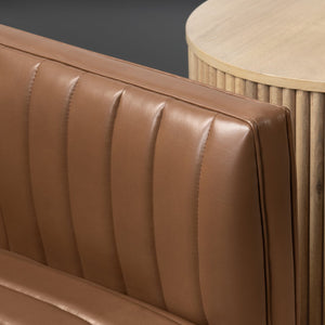 Crestview Collection Transitional Brown Accent Chair - Sleek Faux Leather, Plush Foam Cushion, Timeless Living Room Elegance Brown Polyester Cvfzr6159