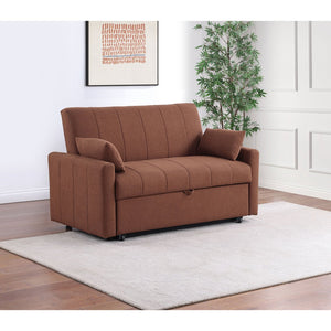 English Elm Westwind Bouclé Channel Tufted Sleeper Sofa with Pull Out Bed for Guest Rooms Copper B062P451685