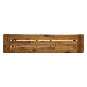 English Elm Acacia Slatted Outdoor Dining Bench Set of Two Solid Hardwood Patio Seating 63086.00MP1