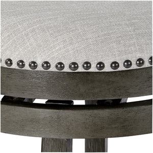 OSP Home Furnishings Round Backless Swivel Stool - Set of 2 Grey