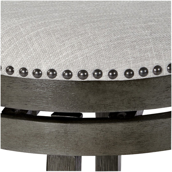 OSP Home Furnishings Round Backless Swivel Stool - Set of 2 Grey