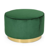 Christopher Knight Home® - Noble House - Croton Modern Glam Velvet Swivel Ottoman