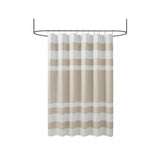 Madison Park Spa Waffle Transitional Shower Curtain with 3M Treatment MP70-1483 Taupe