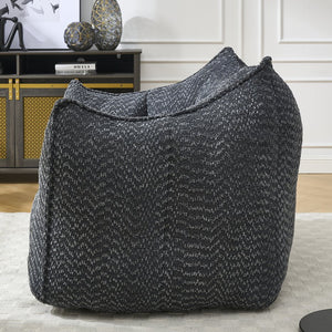 English Elm Sofa plush beanbag chair with superfiber cover and resilient foam filling for ultimate home comfort and relaxation Black W1996P252270