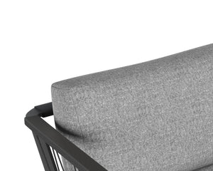 Sunpan Catania Armchair - Stylish Outdoor Seating with Eco-Friendly Materials and Weather-Resistant Design Dark Grey / Copacabana Grey