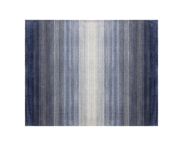 Sunpan Lagos Hand-Loomed Wool-Blend Rug - Artisan-Crafted Ombre Design for a Stunning Home Transformation Blue