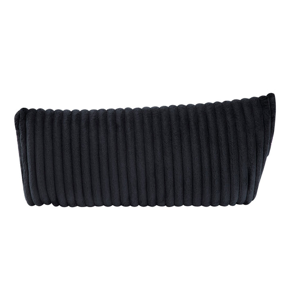 English Elm Black Corduroy Swivel Glider Recliner Chair - 360° Motion, Plush Cushioning, Sleek Black Upholstery B011P383307