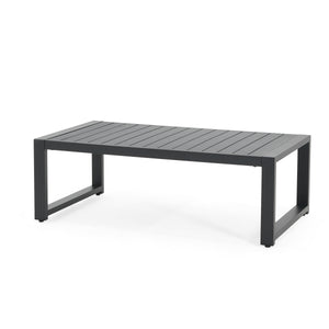 English Elm Christopher Knight Home® - NAVAN Aluminum 4-Piece Chat Set with Beige Olefin Cushions, Black Finish, Comfortable Outdoor Seating N775P243378B