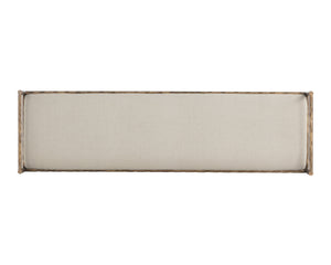Sunpan Esai Bench - Exquisite Performance Fabric and Antique Brass Frame for Elegant Indoor/Outdoor Style Zenith Taupe Grey