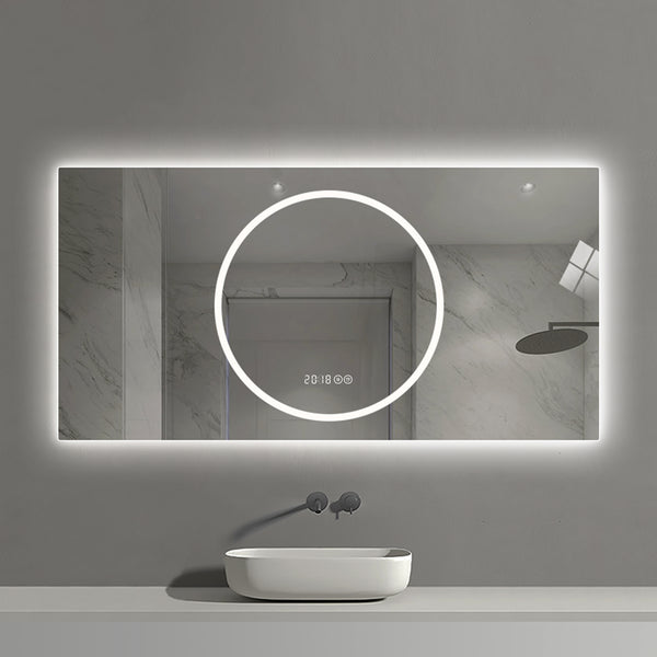 English Elm 48*24 Inch Led Bathroom Mirror - Anti-Fog, Dimmable Vanity Mirror With 3 Colors, Modern Design! W2709P380636