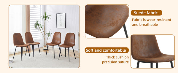 English Elm Table and Chair Set Extendable Round Oval Wood Grain Mdf Modern Dining Room W1151S03965