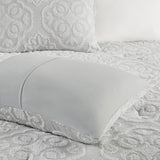 Madison Park Everly Shabby Chic 3 Piece Tufted Woven Medallion Comforter Set MP10-8304 Grey/White