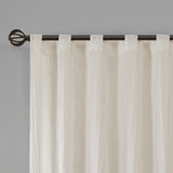 Madison Park Harper Modern/Contemporary Solid Crushed Curtain Panel Pair MP40-4497 White