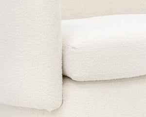Sunpan VALENCE Sculptural Armchair in Maya White Boucle – Modern Elegance for Stylish Living Spaces 107996
