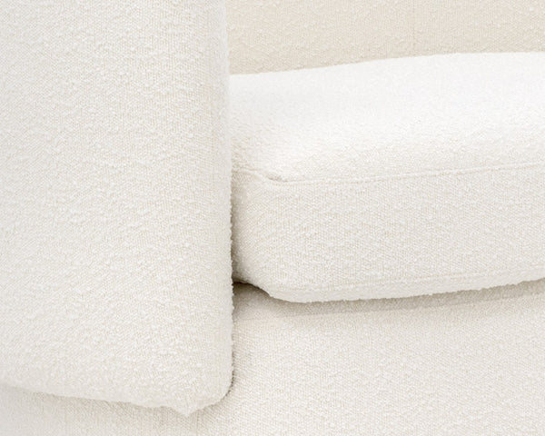 Sunpan VALENCE Sculptural Armchair in Maya White Boucle – Modern Elegance for Stylish Living Spaces 107996