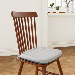 English Elm Farmhouse Solid Wood Kitchen Chairs Pair with Removable Washable Cushions and Ergonomic Windsor Backrest Grey,Walnut T3833P366666