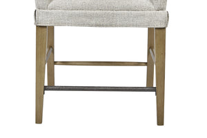 English Elm Upholstered Chair with Hickory Veneer Cashew Finish, Polyester Fabric Comfort, Stylish Backrest Light Tan 35.5 L x 26.25 W x 29 H B2699P383851