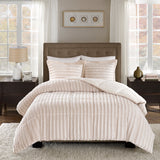 Madison Park Duke Glam/Luxury Faux Fur Comforter Mini Set MP10-3066 Champagne