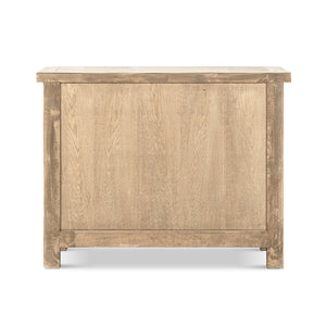 English Elm Rowan Reclaimed Pine Two Door Accent Cabinet with Carved Handles Rustic Storage B2719P474453