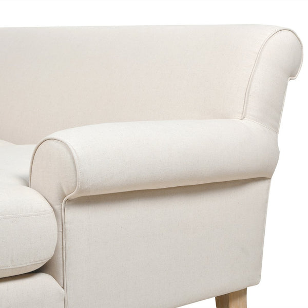 English Elm Jennifer Taylor Home - Alana 88" L-Shape Reversible Sectional Sofa with Linen Beige Upholstery, Kiln-Dried Frame, Foam Comfort B2719P238357