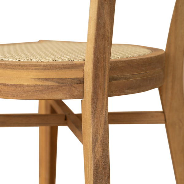 English Elm Christopher Knight Home® - Netro 7PCS Outdoor Patio Dining Set with Acacia Wood Table & Wicker Chairs, Light Brown Teak Finish NETRO7PCSET