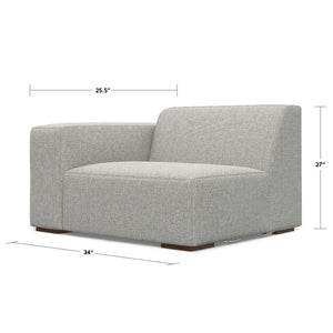 English Elm Rex Modular Left Arm Sofa Module - Stylish, Versatile Accent Chair For Custom Seating Configurations B136P199206-GIGA