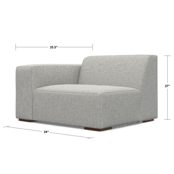 English Elm Rex Modular Left Arm Sofa Module - Stylish, Versatile Accent Chair For Custom Seating Configurations B136P199206-GIGA