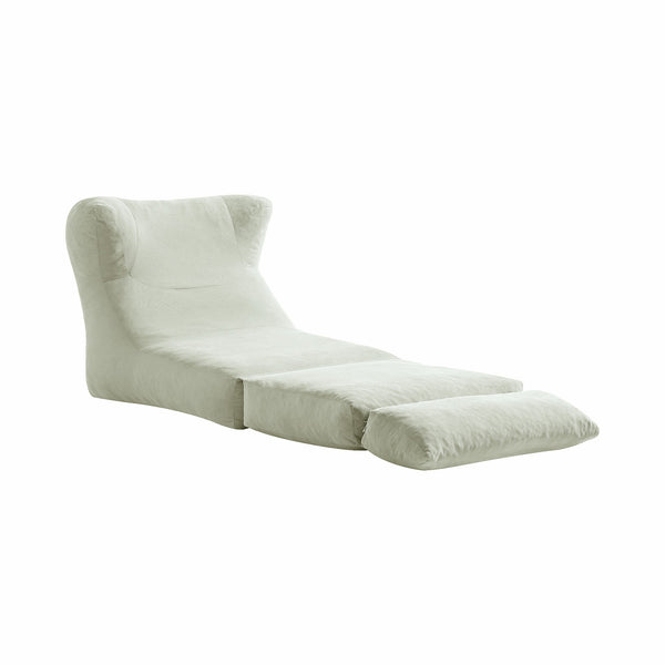English Elm Cloud Corduroy Sleeper Chair Foldable High Density Foam Seat for Small Space Living Beige W1765P448558