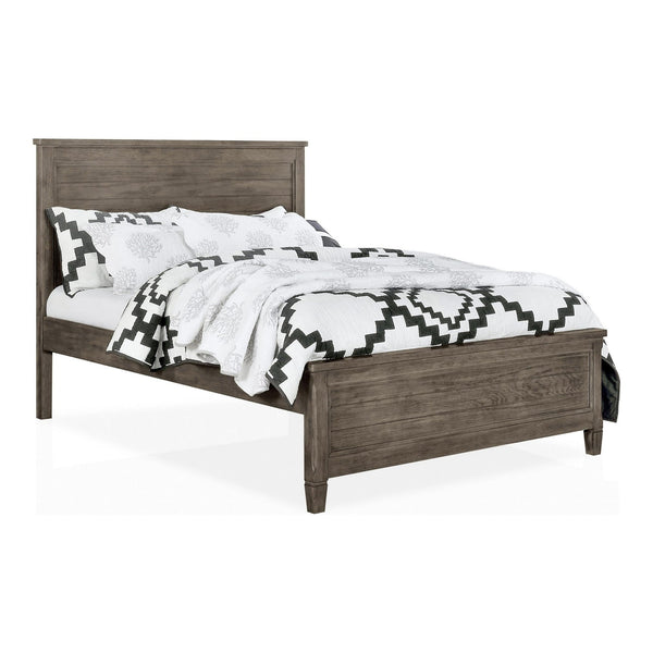 English Elm Transitional Twin Bed with Trundle Warm Gray Wood Grain Paneled Headboard Guest Room B2741S00851