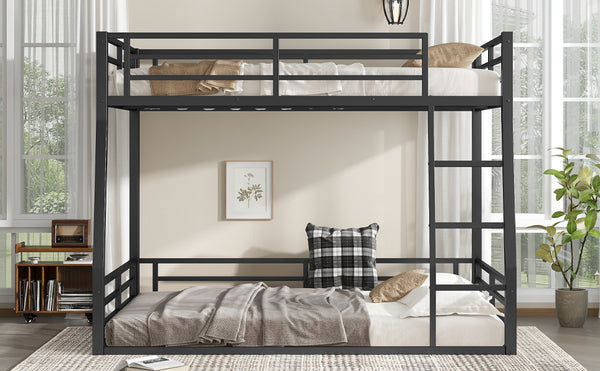 English Elm Metal Full Xl Over Queen Bunk Bed - Space-Saving Design For Teens & Adults, Durable, Noise-Free, No Box Spring! W1580S00141