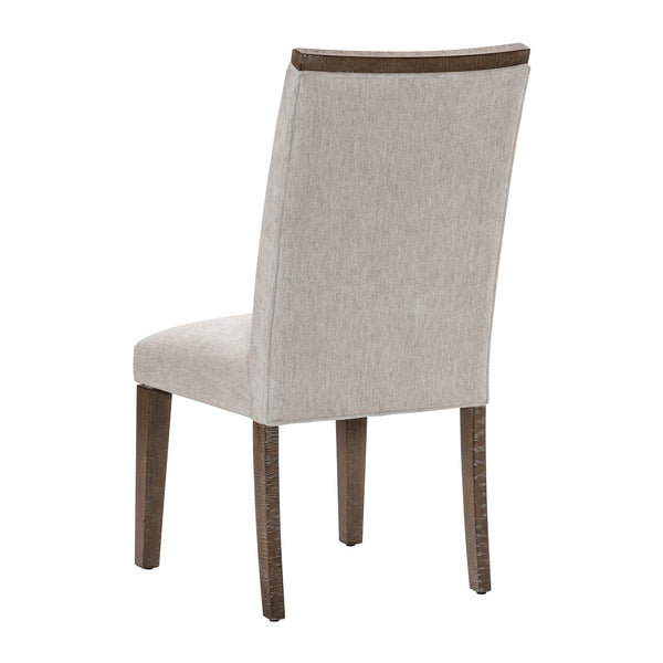 English Elm Contemporary Acacia Veneer Extendable Dining Set with Upholstered Fan-stitched Side Chairs B011S01602