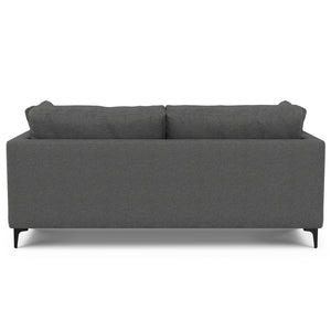 English Elm Ava Mid Century Sofa 76" — Eco-Friendly Performance Fabric, Plush Foam Cushions, Sturdy Metal Legs Dark Gray B136P199205