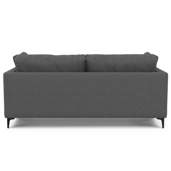 English Elm Ava Mid Century Sofa 76" — Eco-Friendly Performance Fabric, Plush Foam Cushions, Sturdy Metal Legs Dark Gray B136P199205