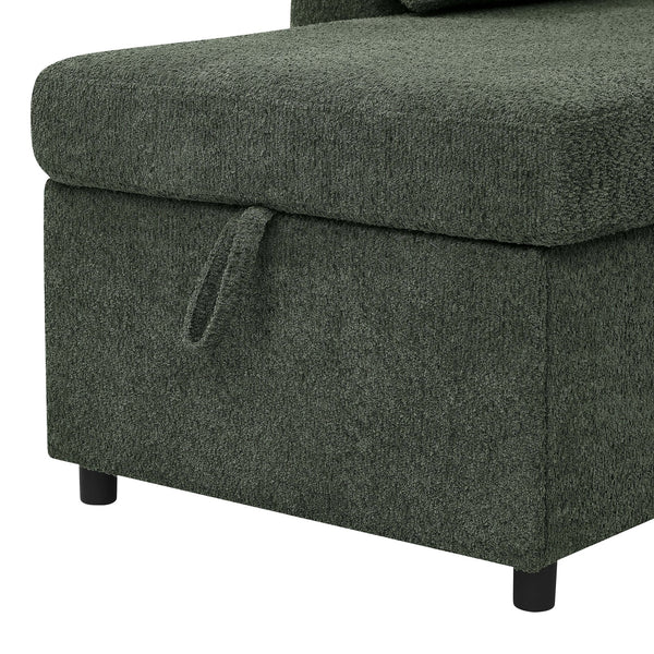 English Elm Convertible Sofa Bed – Versatile 3-In-1 Sectional With Hidden Storage & Plush Comfort For Small Spaces B343S00024