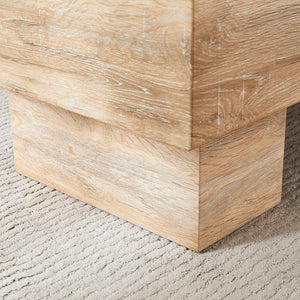 English Elm Modern Light Wood Texture MDF Coffee Table 43.3"x21.6"x17.2" — Spacious Top, Sturdy Legs, Easy Clean Finish W1151P295247