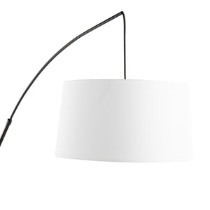 English Elm Floor Lamp with Organic Wood Base and Linen Shade for Farmhouse Living Spaces B202S02142