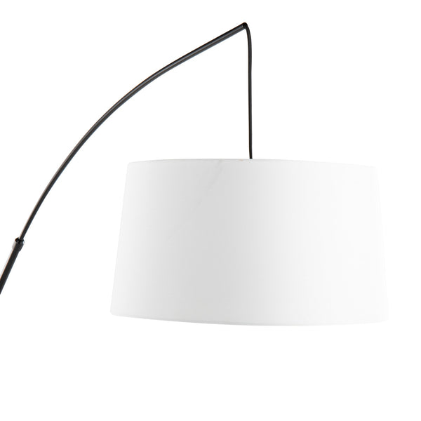 English Elm Floor Lamp with Organic Wood Base and Linen Shade for Farmhouse Living Spaces B202S02142