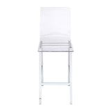 Set of 2 Clear Acrylic Counter Height Chairs - Stylish & Easy to Maintain