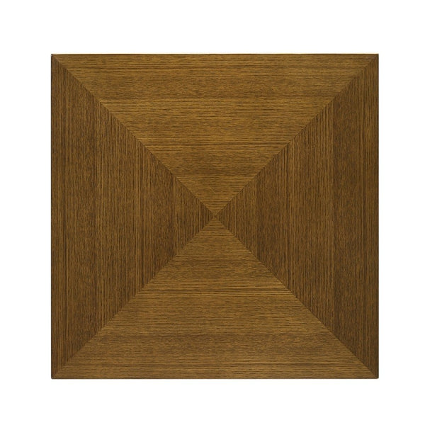 English Elm Square Wood Side Table - Mid-Century Modern Walnut Brown Accent Table For Stylish Living Spaces B016P370666-GIGA